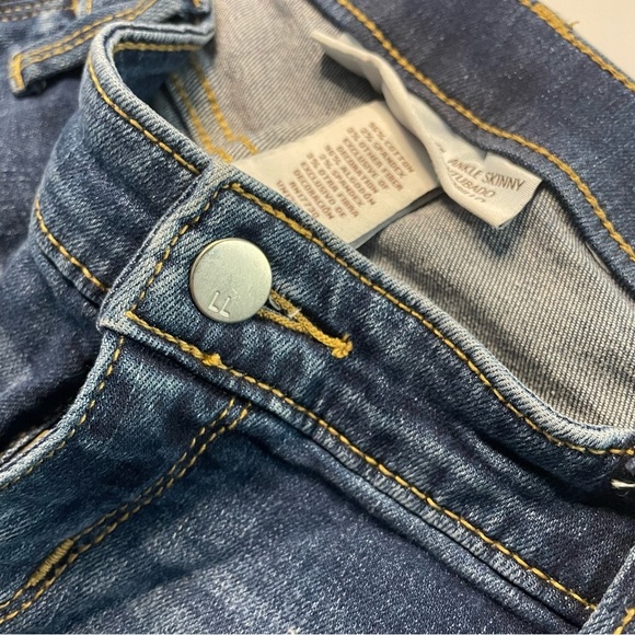 Liz Lange Maternity Medium Ankle Skinny Distressed Blue Jeans PRELOVED - Picture 7 of 12